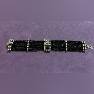 Mummy’s Bundle  Beaded Black Bracelet by Dpug and Mary Hancock
